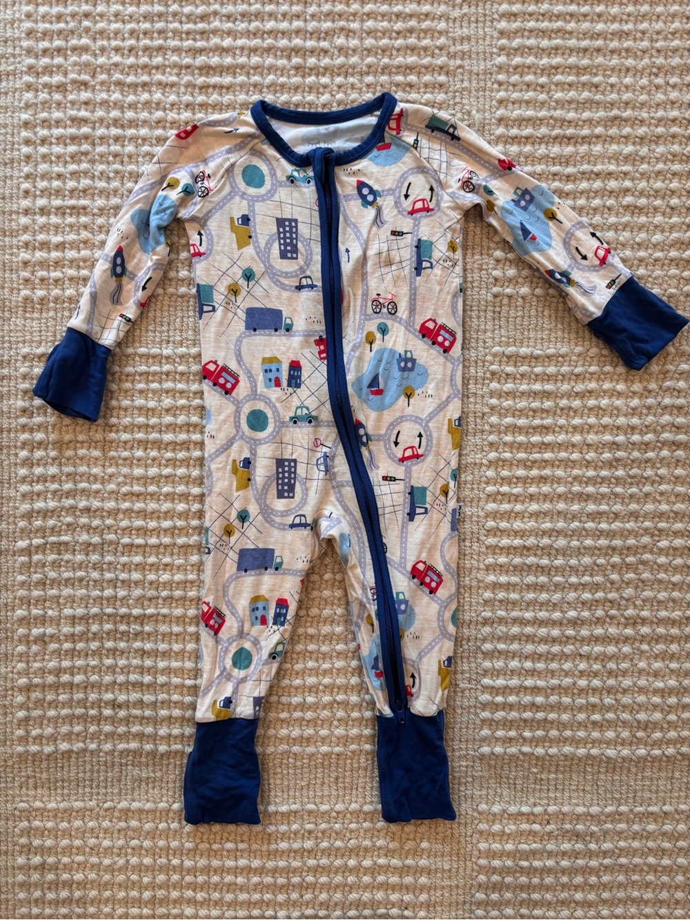 Little Sleepies Road Trip Zippie, Size 3-6 months